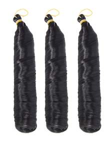 24 Inch Long French Curly Braided Hair Extensions, Synthetic Hair, Loose Wavy Spiral Curls, Ombre Color, Heat Resistant, Pre-Stretched, Halloween - Multicolor - View 23