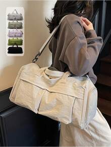 夏季運動健身包,適合女性與男性,學校週末過夜旅行行李袋 - 彩色 - 查看 2