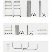 Metal Shoe Organizer Rack, Adjustable Shoe Rack Without Tools, Storage For Sneakers, Boots, Heels For Bedroom, Hallway, Closet - Multicolor - View 4