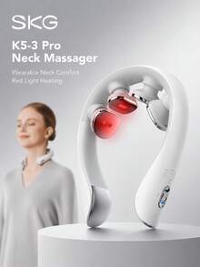 SKG K5-3 Pro Red Light Vibration Heating Neck Massager, Wireless Charging Wearable, 9-Level Pulse, 5 Massage Modes, App Control, Suitable For Home, Office, Travel, Unisex Gift - View 3