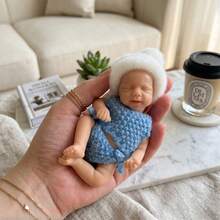 6 Inch Silicone Newborn Baby Girl Doll Handmade Soft Silicone Lovely Newborn Baby Doll For Birthday Gift(Anatomically Accurate) - Reborn Doll - View 3