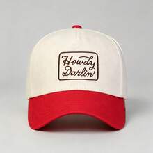 1件 K2k 雙色「Howdy Darlin'」刺繡字母女款可調節帽子,防紫外線遮陽帽,適合日常休閒、派對、旅行,假期禮物,送給媽媽與愛人的最佳禮物 - 彩色 - 查看 6