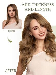 DNE HAIR 7件組夾式真人髮接片 120G 6#淺棕色 雙層髮束隱形夾片 Remy髮接片 無縫柔軟厚髮尾 防脫落可重複使用 適合細髮女性女孩 沙龍日常婚禮派對造型 - S6 - 查看 6