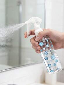 海星與貝殼圖案壓式高壓噴霧瓶，150/300/500ml 化妝水容器，高壓連續自動真空霧化噴霧瓶，透明 PET 可重複填充旅行噴霧瓶，頭髮與臉部噴霧，可重複填充，美髮造型工具，返校季，旅行必需品，教師禮物 - 彩色 - 查看 3