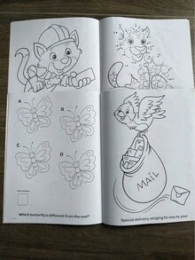 Coloring Books, Hand-Painted Graffiti Easy Coloring Book Cartoon Animals, The Ideal Gift For Children, Colors, Suitable For 3 Years Old + Educational Activity Pages, Classroom Learning, Birthday Or Back-To-School Gifts - Multicolor - View 3