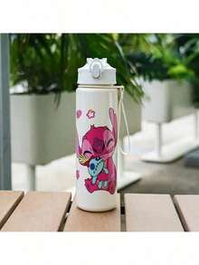 1 pièce Bouteille d'eau 750ml/26oz Stitch & Lilo Personnage de dessin animé - Tasse de voyage réutilisable et étanche avec un design floral et musical vibrant, fabriquée en matériau PC durable, parfaite pour les sports de plein air, les vacances et les cadeaux d'anniversaire | Bouteille d'eau durable - Multicolore - Voir 19