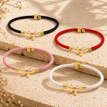 1pc Minimalist Vintage Bowknot Colorful Adjustable Rope Bracelet For Women - Bow - View 10