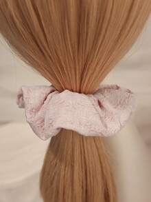 Accesorio para el cabello tipo scrunchie de mujer de satén versátil con efecto agrietado en relieve de unicolor - Multicolor - Ver 9