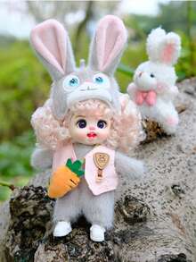 Lolita Fen Fox & Rabbit Cute Animal Series - Movable BJD Figure (Non-Plush Filled), Posable Figure, Cute Design, Suitable For Desk Decor And Backpack Charm - Multicolor - View 6