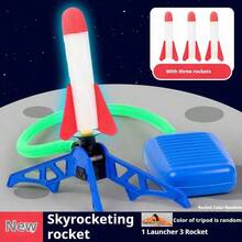1pc Foot-Controlled Mini Rocket Toy - Outdoor Fun Rocket Launcher Toy, Launches High Into The Sky, Interactive Toy, Gift For Holidays, Birthdays, Eid Al-Fitr, Freebie - Multicolor - View 9