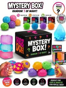 WPETLE 1pc Mystery Squish Rainbow Blind Box, Mixed Assorted Squishy Decompression Toys For Kids, Teens & Adults, Fruit Fidget Squeeze Toys, Fun Random Surprise Pack To Relieve Daily Stress,Tension, Stress Relief Playthings For Relaxation (Random Style) - Multicolor - View 1