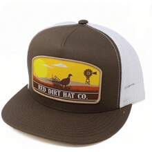 Gorra Ajustable Snapback con Diseño de Vida Silvestre de Red Dirt Hat Company - Café/Blanco - Ver 6