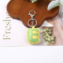 1pc Back To School Daily Dopamine Dual-Color PU Leather Letter Keychain, Full 26 Letters Lobster Clasp Backpack Pendant - Multicolor - View 7