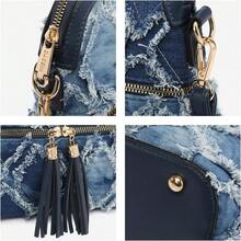 Dasein Bolso bandolera con cremallera para mujer, bolso de hombro a la moda con múltiples bolsillos - 1-negro - Ver 12