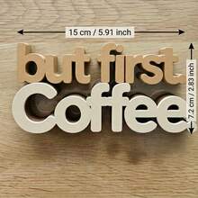 「But First Coffee」桌面裝飾牌，塑膠咖啡吧裝飾，現代極簡桌面擺飾，適用於辦公桌、廚房檯面或咖啡區，咖啡愛好者的獨特禮物 - A - 查看 7