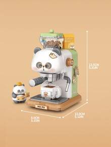 LOZ 680PCS Panda Camera Building Blocks Set, Panda Coffee Machine Building Blocks Model, Assembled Building Blocks, Living Room Decor, Holiday Gift, Collectible Souvenir - Multicolor - View 8