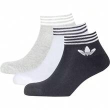 Adidas Originals Fashion Minimalist Casual Daily Wear Trefoil Pattern Printed Short Socks Unisex 3 Pairs HC9550 - HC9550 - View 2