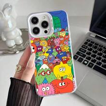 Funda para teléfono con diseño de manzana y limón de dibujos animados, adecuada para iPhone 17 Air 16 15 14 13 12 11 Pro Max Plus, funda protectora completa plateada a prueba de golpes. - z4 - Ver 11