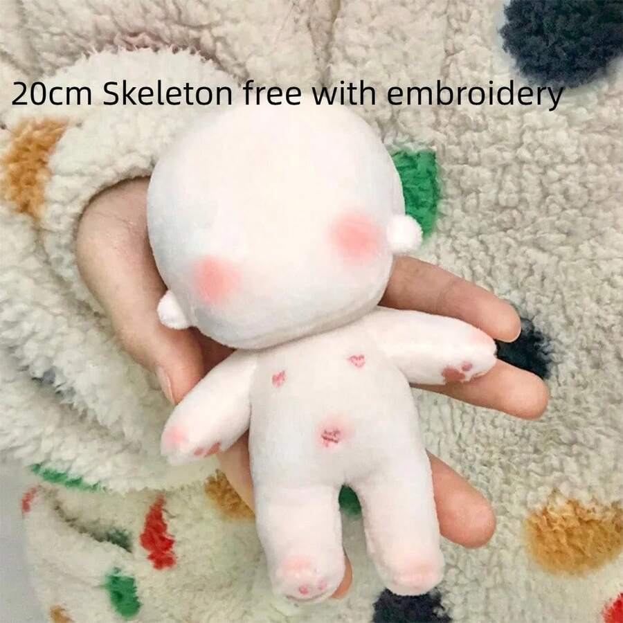 DIY Embroidered Blank Toy, Unembroidered Cotton Doll, Plush Dress, Blank Cotton Plush Toy, Cute DIY Idoll Doll, Gift For Girl - Style F - 查看 1