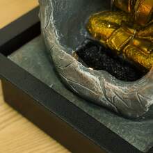 Buddha Statue Waterfall Fountain Ornament, Desktop Decoration, Creative Water Curtain, Flowing Water Wealth Transfer, USB Power Supply, Suitable For Meditation, Suitable For Various Room Types, Cafes, Yoga Studios, Clubs, Study Rooms, Bedrooms, Etc - JZ051 - View 11