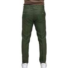 Men's Slim Fit Melange Tailored Trousers - 軍綠色 - 查看 4