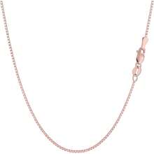 Collar de cadena clásica de oro rosa de 14k, 0.8mm, 18" - 1 - Ver 1