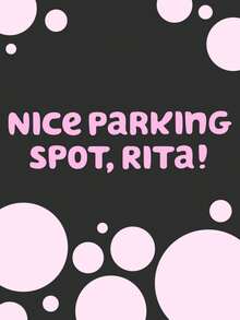 Tempat Parkir Bagus, Rita! - Stiker Vinyl, Cocok untuk Mobil, Laptop, Botol Minum, dan Lainnya. Stiker Aksesori Mobil. - Stiker tempat parkir yang bagus - View 7
