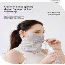 Masker Pelindung UV, Cocok untuk Wajah dan Leher, Standar Yake-Nu, Penutup Kait dan Loop, Masker Wajah Sutra Es Musim Panas untuk Wanita, Pelindung Leher Nilon Bernapas untuk Perlindungan Matahari, Masker Wajah Ultra Tipis Cepat Kering untuk Olahraga Luar Ruangan Pria untuk Bersepeda dan Perlindungan Matahari - Berbagai gaya - View 10