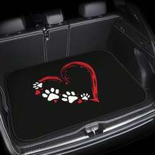1pc/4pcs Car Floor Mats And Trunk Mats, Multiple Sizes Available, Car Interior Floor Mats, Car Protection Mats, Polyester Material, Suitable For Trucks/Cars/Off-Road Vehicles, Ideal Gift For Holidays And Friends, Easter Decoration, Fashion Interior Protection - Red Heart - View 14