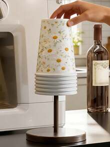 Creative Round Plastic Cup Holder, Suitable For Storing Paper Cups On Counters And Desktops, Also For Storing Outdoor Tableware, Commercial Countertop Desktop Storage Rack, Outdoor Tableware Storage Rack - Multicolor - View 6