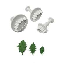 Rose Leaf Clay Plunger Cutters Veined Rose Leaf Cutting Mold Decorating Mold Tools - White - View 13