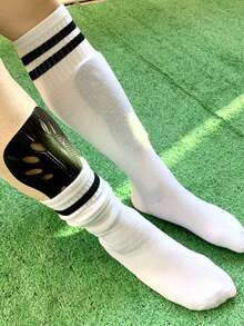 男孩女孩足球護脛，多孔透氣踢球護脛，適合 8-16 歲男孩女孩日常戶外運動，開學第一天使用 - 彩色 - 查看 3
