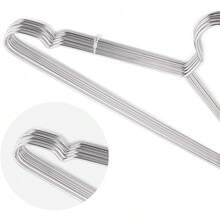 Suministros de Ropa: 10 Perchas de Acero Inoxidable, Perchas de Alambre Metálico Resistente, Perchas Antioxidantes con Ranura para Armario y Guardarropa. - 1 - Ver 4