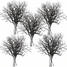 20pcs Halloween Artificial Black Dried Branches | Multi-Functional Faux Plant Stems, Suitable For Home And Garden Decoration | Compatible With Halloween, Christmas, Easter, Valentine's Day, Mother's Day, Thanksgiving And Other Year-Round Holiday Celebrations And Party Scenes - A - View 1
