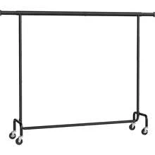 SONGMICS Perchero Para Ropa Con Ruedas, Extensible, Carga Pesada de 130 kg, Fácil de Montar y Portátil, (110-150) * 45 * 162.9 cm,Plata MHSR11SV2 - Negro Mate - Ver 9