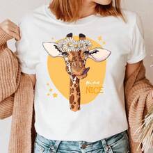 Women's Short Sleeve Creative Geometric Print Round Neck T-Shirt Harajuku Tops - Black - View 5