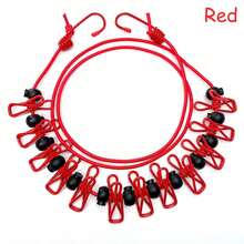 Multi-Color Portable Clothesline Clip Set With Heavy-Duty Retractable Windproof Clothesline, Rust-Proof Metal Laundry Clips And Storage Drawstring Bag, Suitable For Outdoor, Indoor, Travel, Camping To Dry Towels, Socks, Underwear - View 15