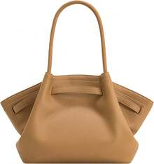 Hana - Bolso mediano de gamuza sintética para mujer - Color Latte - Ver 6