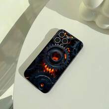 Funda para iPhone 17/16/15/14/13/12/11 Pro Max/16Plus/XS con Diseño de Engranajes Mecánicos, Funda Protectora Suave Negra, Personalizada, Creativa, Anti-caídas, de Borde Completo, a la Moda - z8 - Ver 5