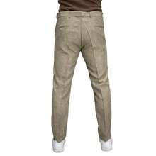 Men's Slim Fit Melange Tailored Trousers - 棕色 - 查看 4