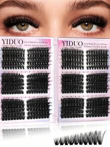 Conjunto de Cílios Fofos YIDUO 1400 Peças, Cílios Cartoon Úmidos Brilhantes Macios Finos e Fofos 40D 50D 60D 80D 9-16mm Comprimento Contínuo Curva D Cílios Individuais Inclui Cílios Inferiores Cartoon Fada Conjunto Completo Ferramentas DIY para Cílios Adequado para Iniciantes Essencial para Viagem Presente para Mulheres DIY em Casa - Multicolorido - Visão 11