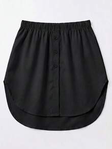2 /1pc Chiffon Shirt Extender For Women,Adjustable Half Underskirt ,Removable Layering Mini Skirt, Layering Half Slip Clothing Accessories - Khaki - View 13