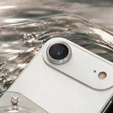 Arvin [Full Coverage Glitter] Camera Lens Protector Film Compatible With IPhone 17 Pro Max/17 Pro/16 Pro Max/16 Pro/15 Pro Max/15 Pro/17Air/16Plus/15Plus, 9H Tempered Glass Camera Cover - Silver - View 11