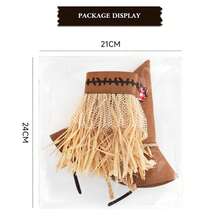 Halloween Cosplay Scarecrow 3 Pieces Set Headband Gloves Costume Accessories Role Play Outfit - Multicolor - View 12