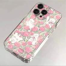 Cat Shockproof Case With Space-Style Shell, Scratch-Resistant And Camera Protection. Cute Animated And Adorable Cartoon Designs,  Kawaii Style. Compatible With IPhone 11-17 Pro Max, X/XS Max, S20-S14 Ultra, Series - Transparency - View 4