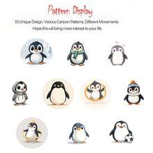 502pcs/Roll, Cheerful Little Penguin Pattern Stickers, Christmas. 10 Different Patterns. Suitable For Gift Wrapping Labels, Water Bottle Decoration. Scrapbook Decoration, Gift Wrapping Decoration, Scrapbook Stickers And Other Favorite Product Decoration Stickers. - Multicolor - View 7