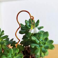 1pc Garden Decorative Metal Wire Plant Stands; Realistic Lily-Of-The-Valley Flowers; The Perfect Gift For Plant Lovers; Mini Garden, Courtyard Decoration, Miniature Bonsai Decoration; Suitable For Christmas, New Year, Valentine's Day Mini Ornaments - Simulated Lily Of the Valley Bud Plant Stump - View 9