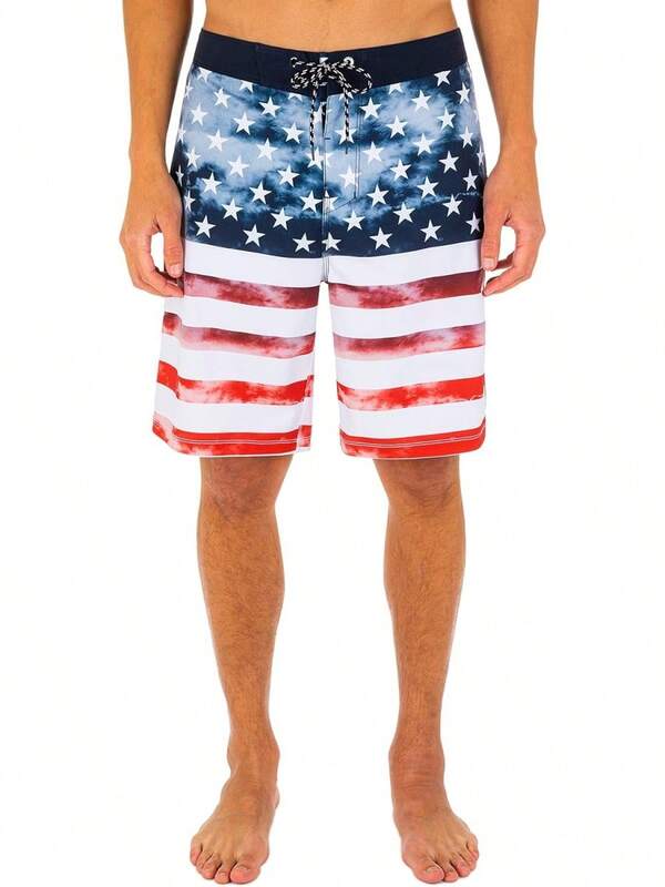 Hurley Pantalones cortos de playa Patriot Cheers de 20" para hombre