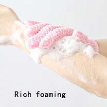 1 Pair Double-Sided Exfoliating Bath Gloves, Suitable For Shower, SPA Care And Body Scrub, Effectively Remove Dead Skin, Suitable For SPA Use, Massage And Exfoliation, Home Bathroom Essential - Multicolor - View 4