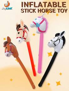 Inflatable Horse Head Cane Party Photo Prop, Waterproof Portable PVC Inflatable Decoration Stick, Foldable And Reusable, Suitable For Outdoor Backyard BBQ, Pool, Beach, Holiday Party - Multicolor - View 1